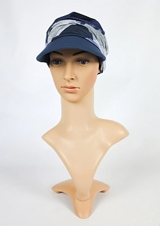 Turban s odnímatelným kšiltem - modrý vzor.jpg